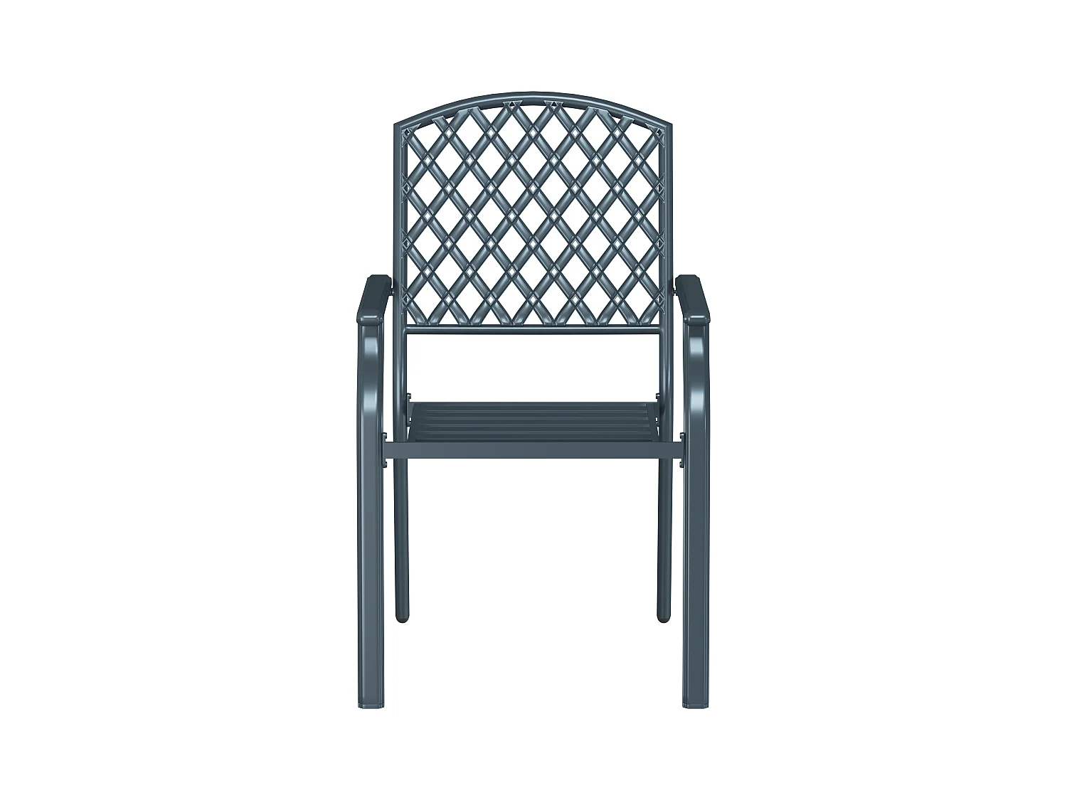 stuks stapelbare tuinstoelen in antraciet staal