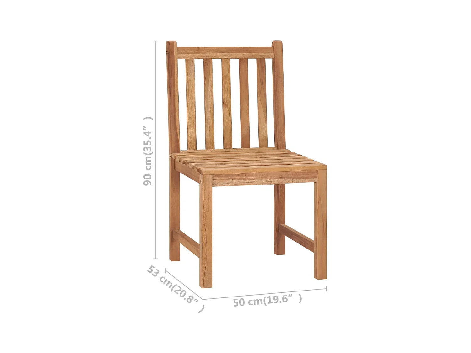 Tuinstoelen set van 2 met kussens Massief teakhout