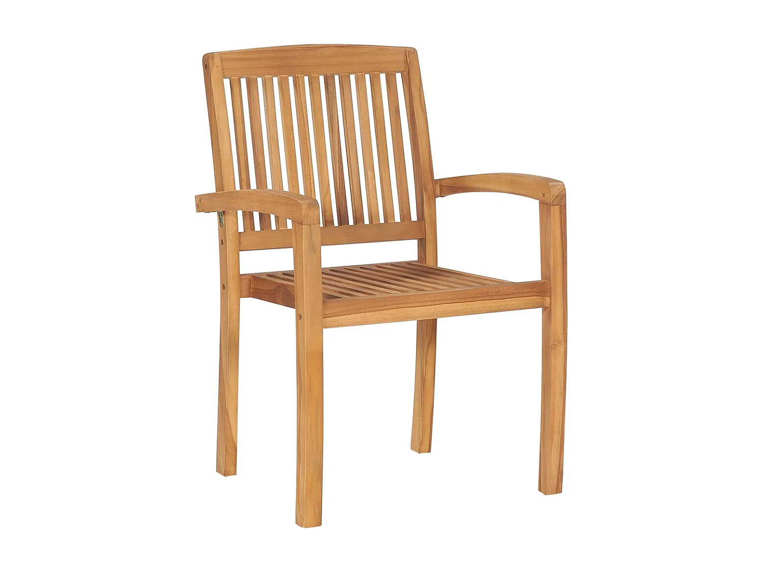 Chaises de jardin empilables 8 pcs Bois de teck solide