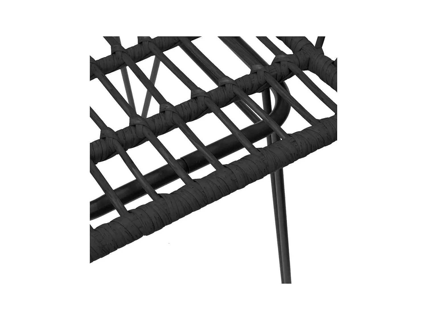 Tuinstoelen set van 2 met armleuningen Zwart 56x64x80 cm