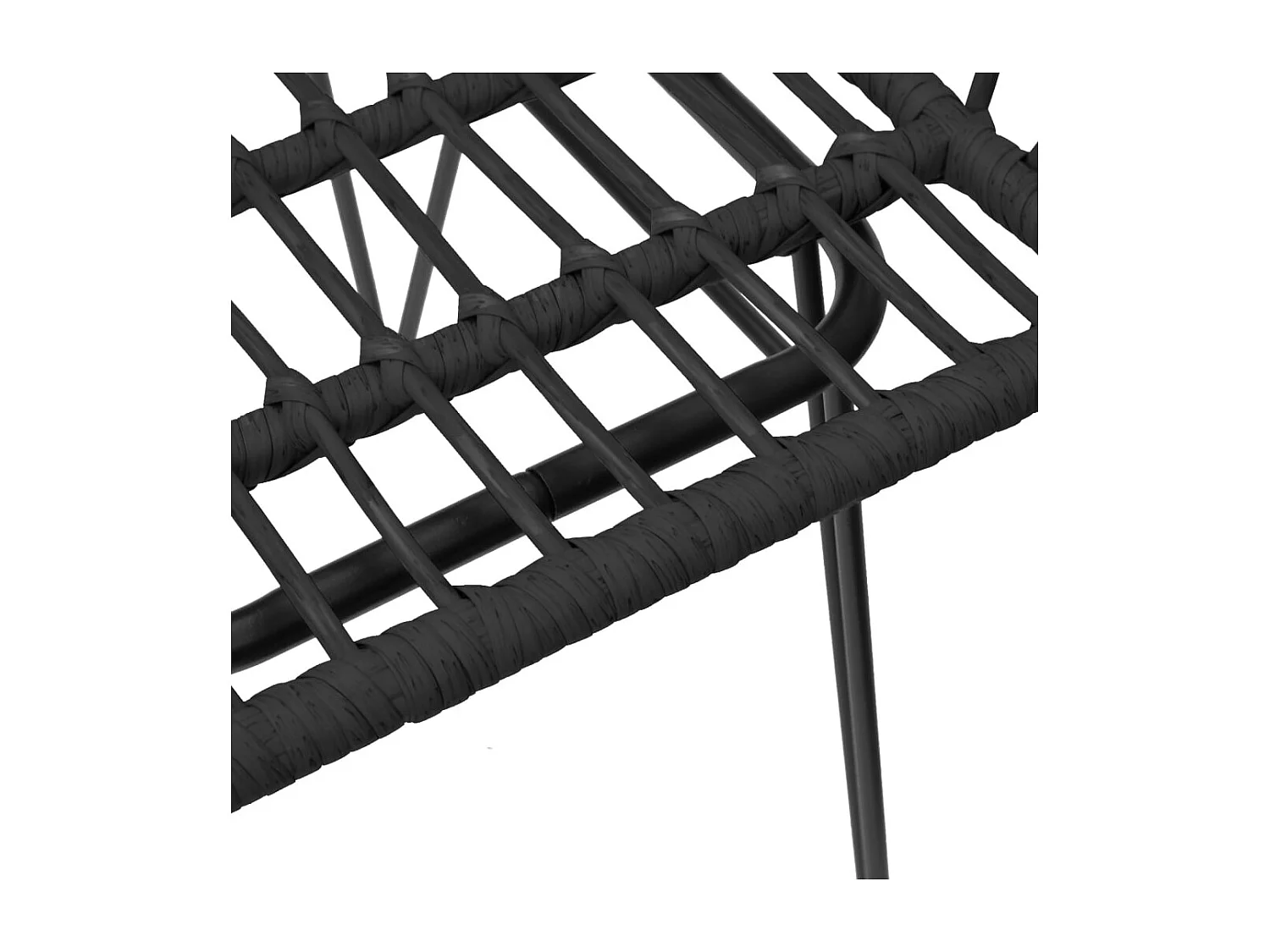 Juego de 2 sillas de jardín con reposabrazos Negro 56x64x80 cm