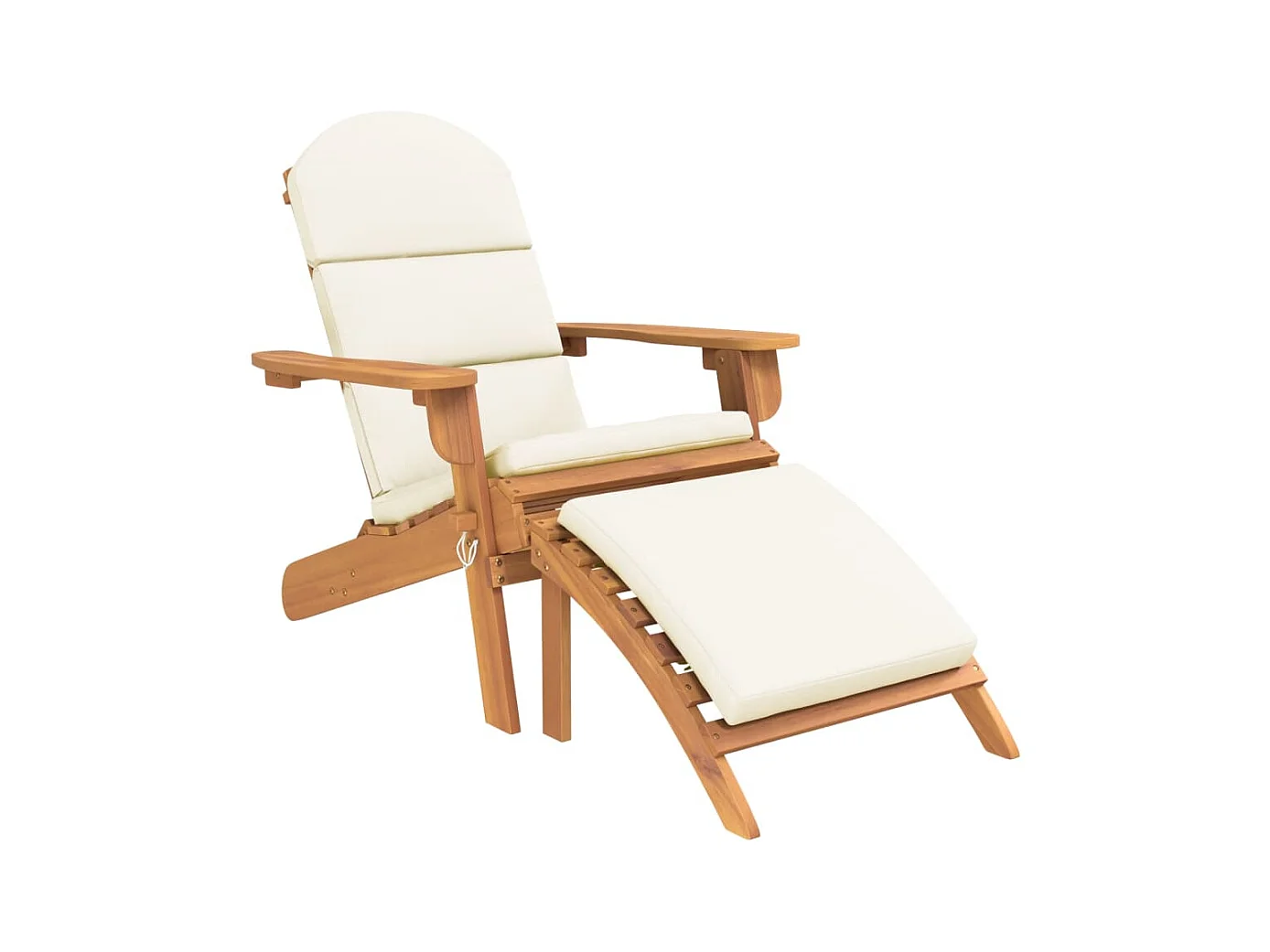 Chaise de jardin Adirondack et repose-pieds bois massif acacia