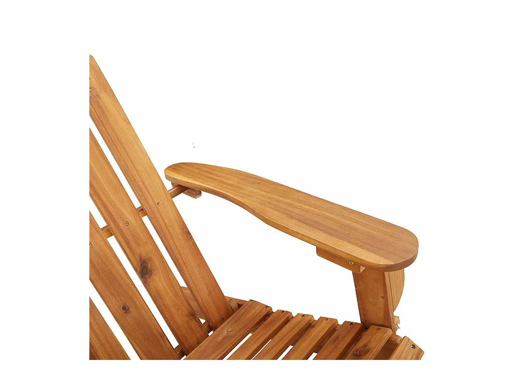 Chaise de jardin Adirondack et repose-pieds bois massif acacia