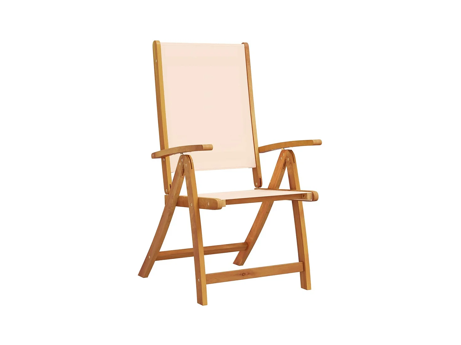 Chaises pliables de jardin lot de 8 bois d'acacia et textilène