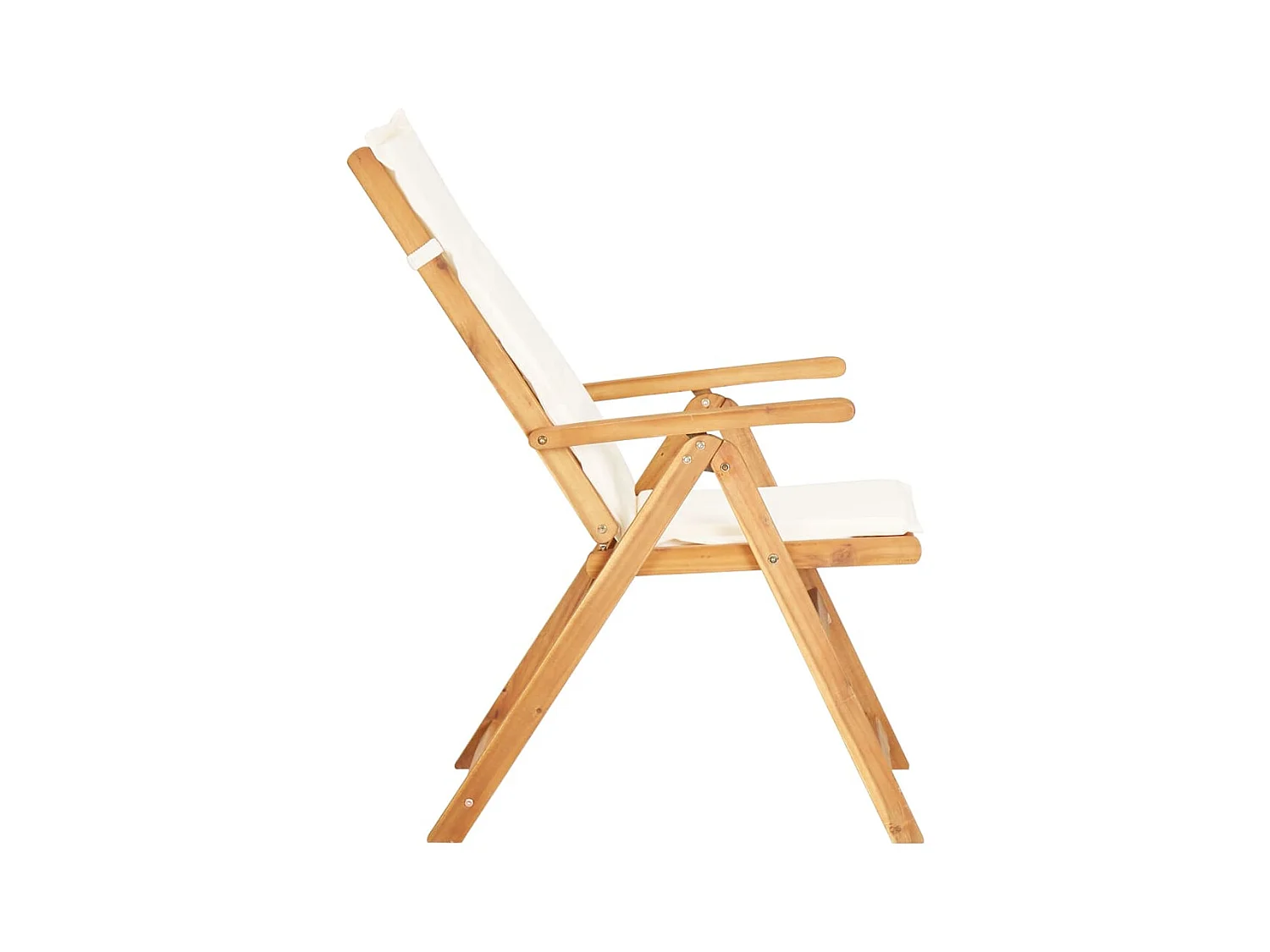 Set van 2 verstelbare tuinstoelen van massief acaciahout