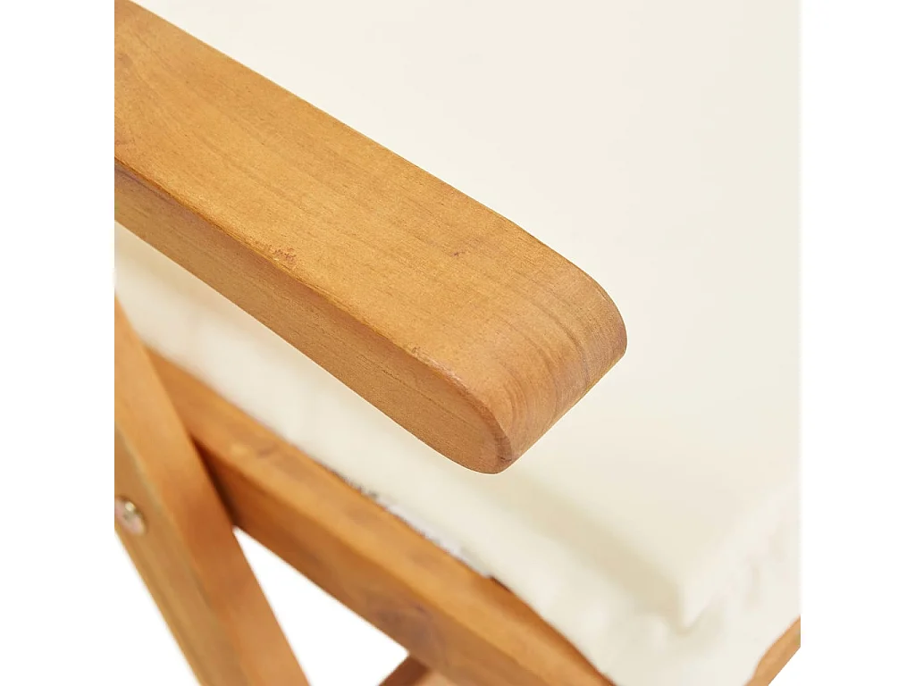 Set van 2 verstelbare tuinstoelen van massief acaciahout