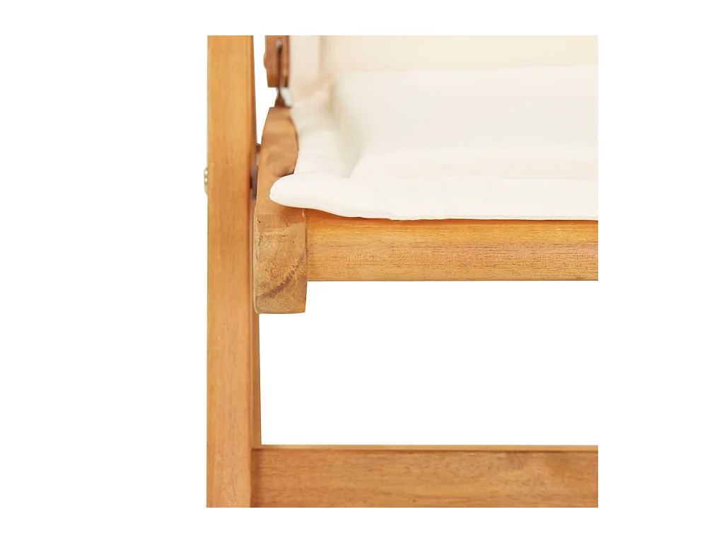 Chaises inclinables de jardin lot de 2 Bois solide d'acacia