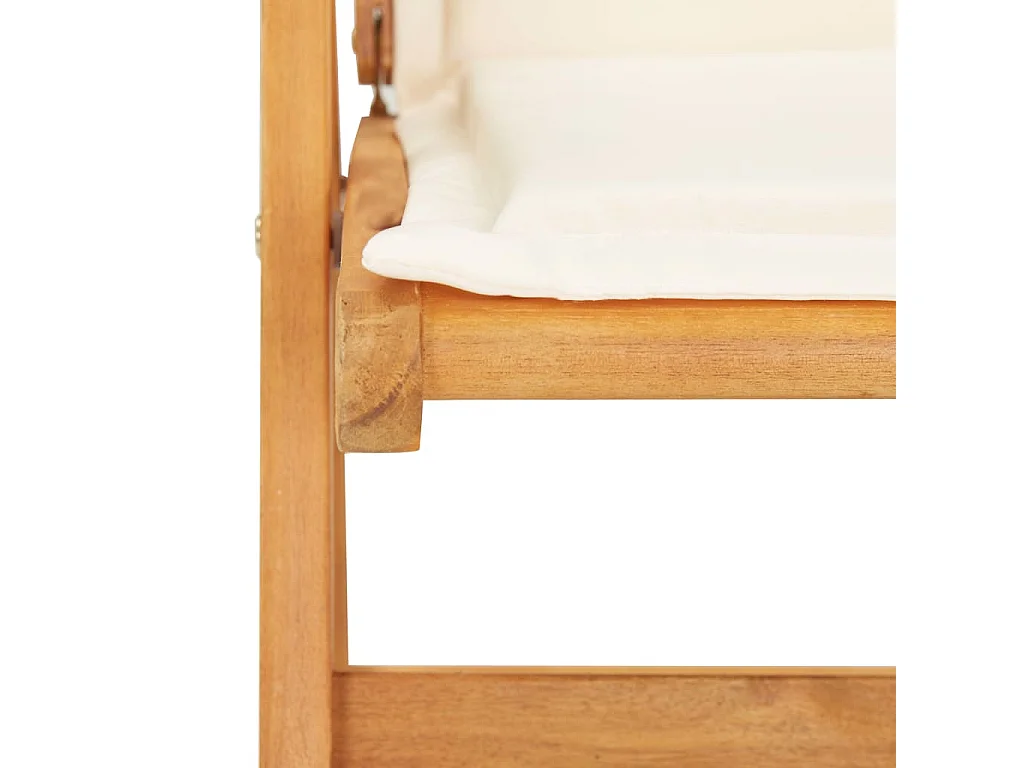 Chaises inclinables de jardin lot de 2 Bois solide d'acacia