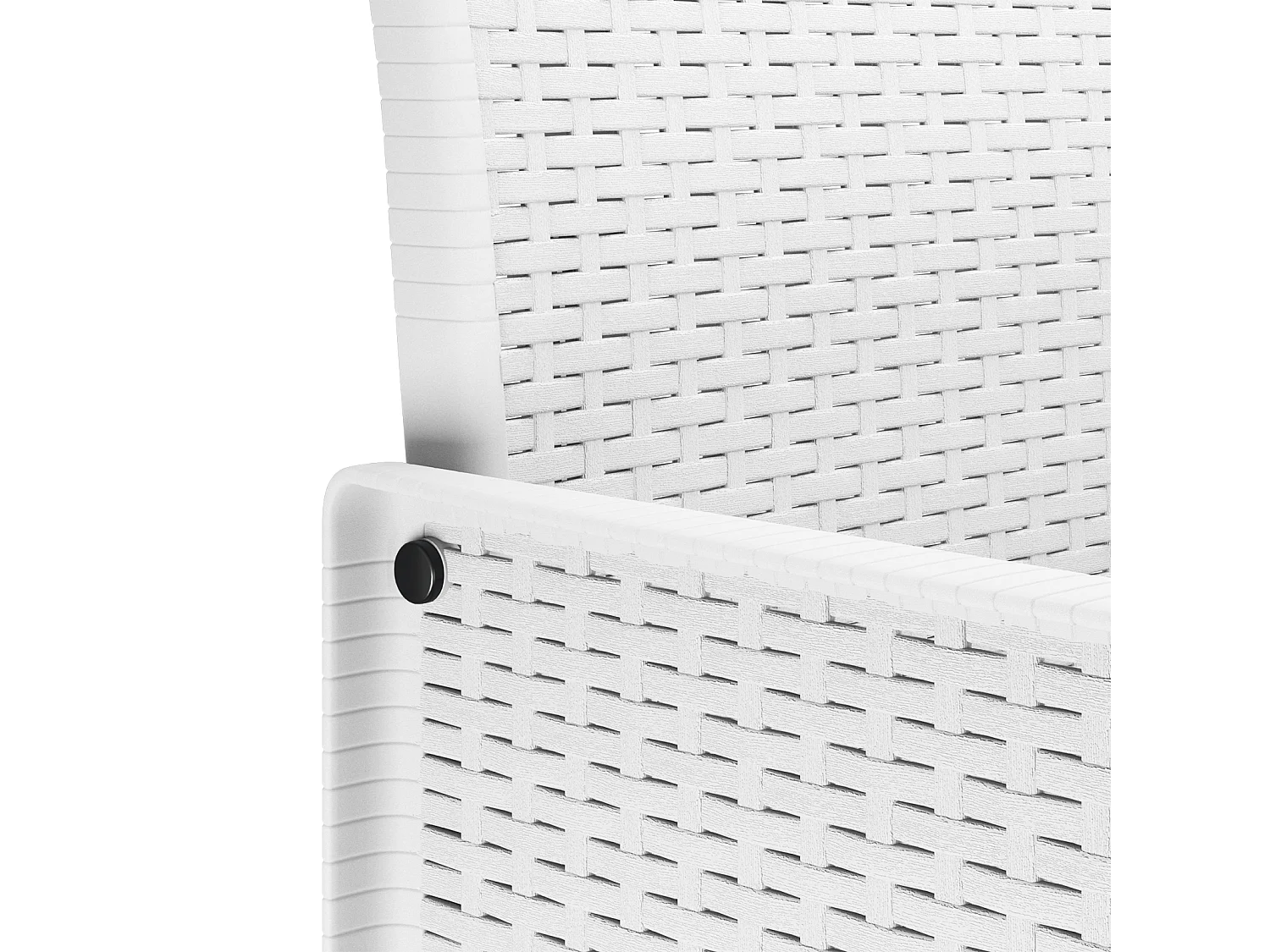 Tuinstoelen met kussens 4 stuks in wit synthetisch rotan