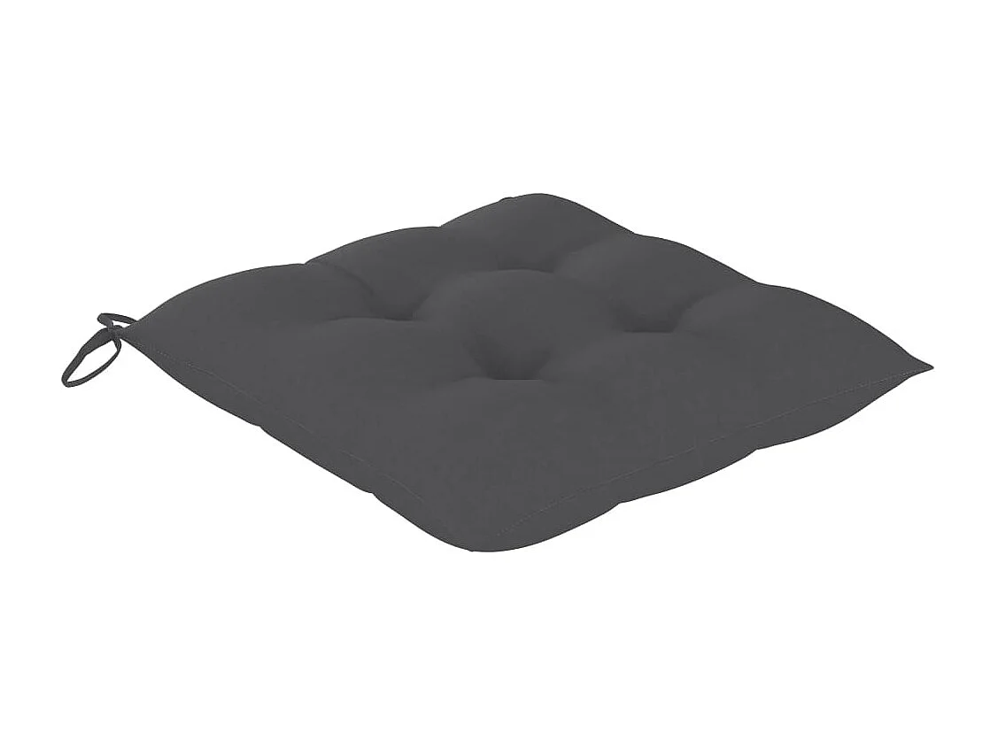 Chaises de jardin empilables avec coussins lot de 6 Teck solide