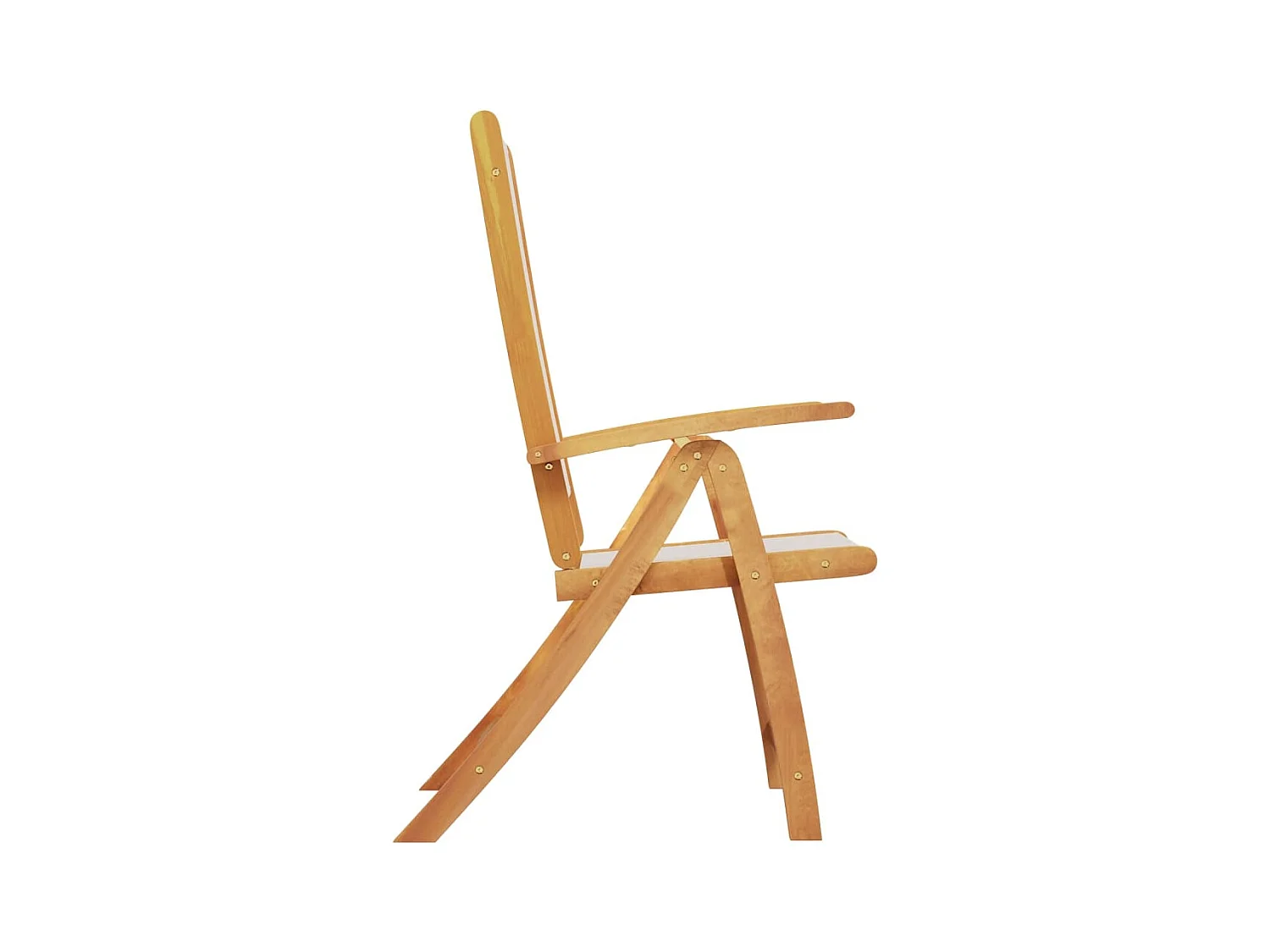 Set di 2 sedie da giardino pieghevoli in legno di acacia e textilene