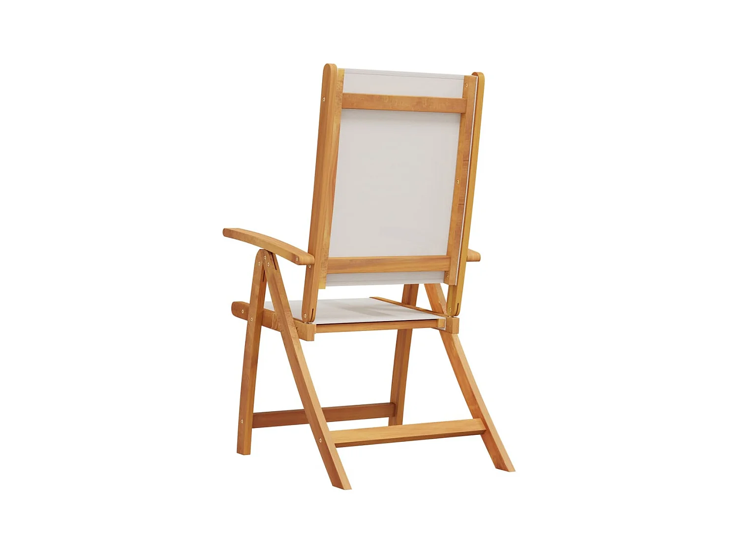 Set di 2 sedie da giardino pieghevoli in legno di acacia e textilene