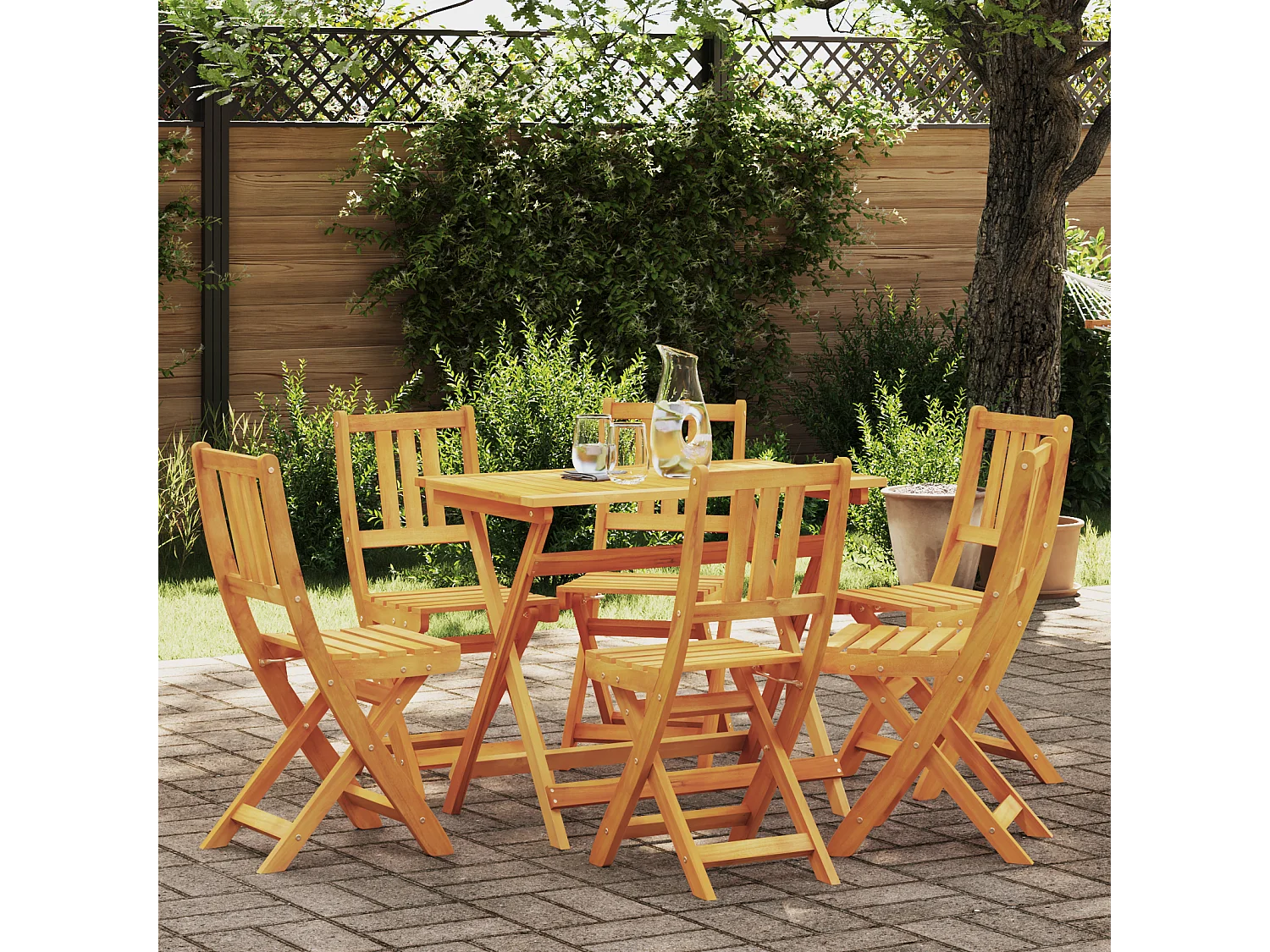 Opvouwbare tuinstoelen 6 stuks 36x46x86 cm Massief acaciahout