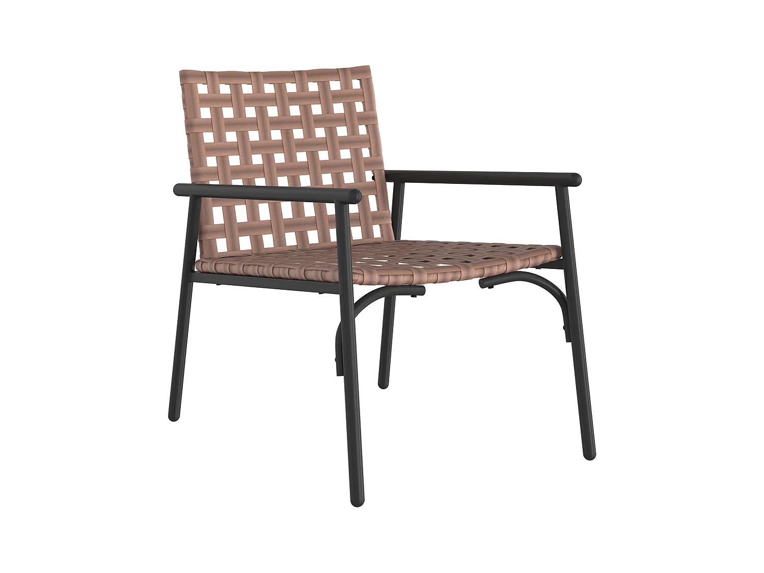 Tuinstoelen 2 stuks Zwart 79x56x73,5 cm Polypropyleen Rotan