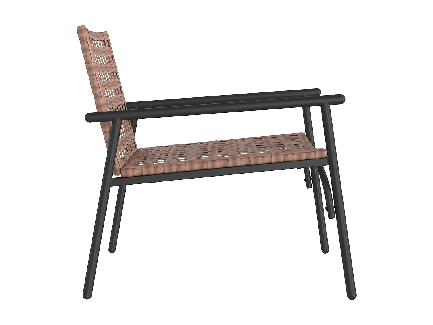 Tuinstoelen 2 stuks Zwart 79x56x73,5 cm Polypropyleen Rotan