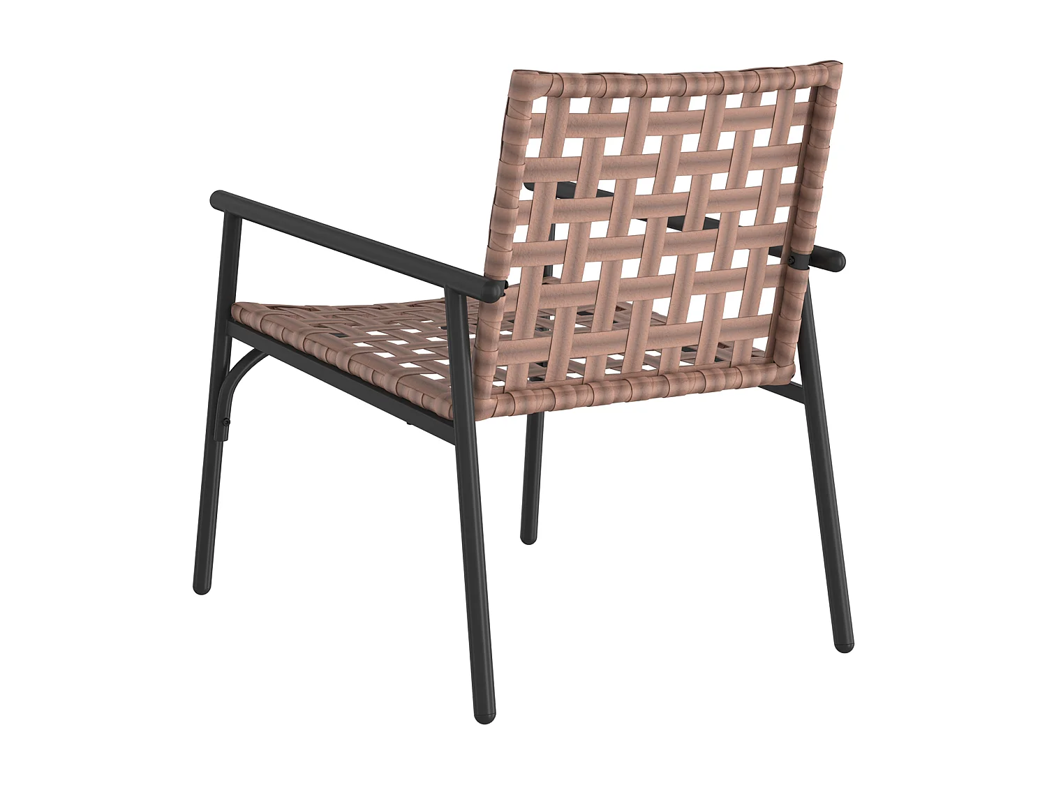 Chaises de jardin 2 pcs Noires 79x56x73,5 cm Rattan en polypropylène