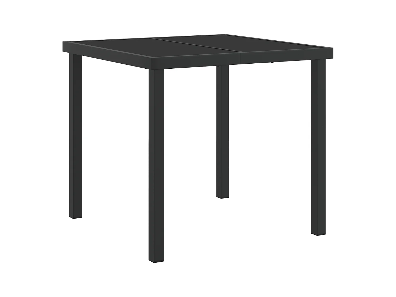Set di 3 sedie da giardino in polyrattan nero