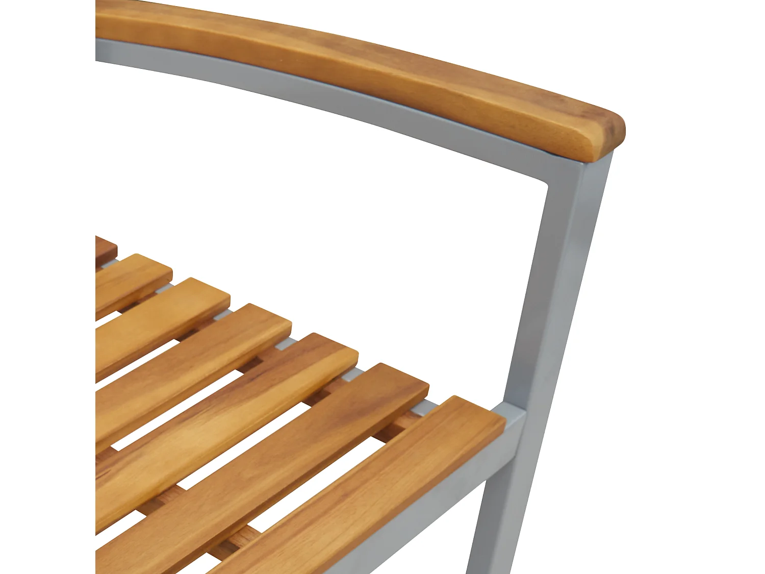 Chaises de jardin empilables 8 pcs en bois d'acacia et métal