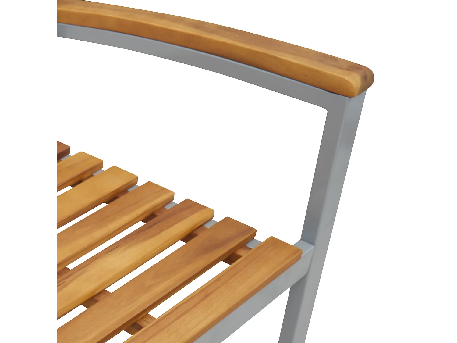 Chaises de jardin empilables 8 pcs en bois d'acacia et métal