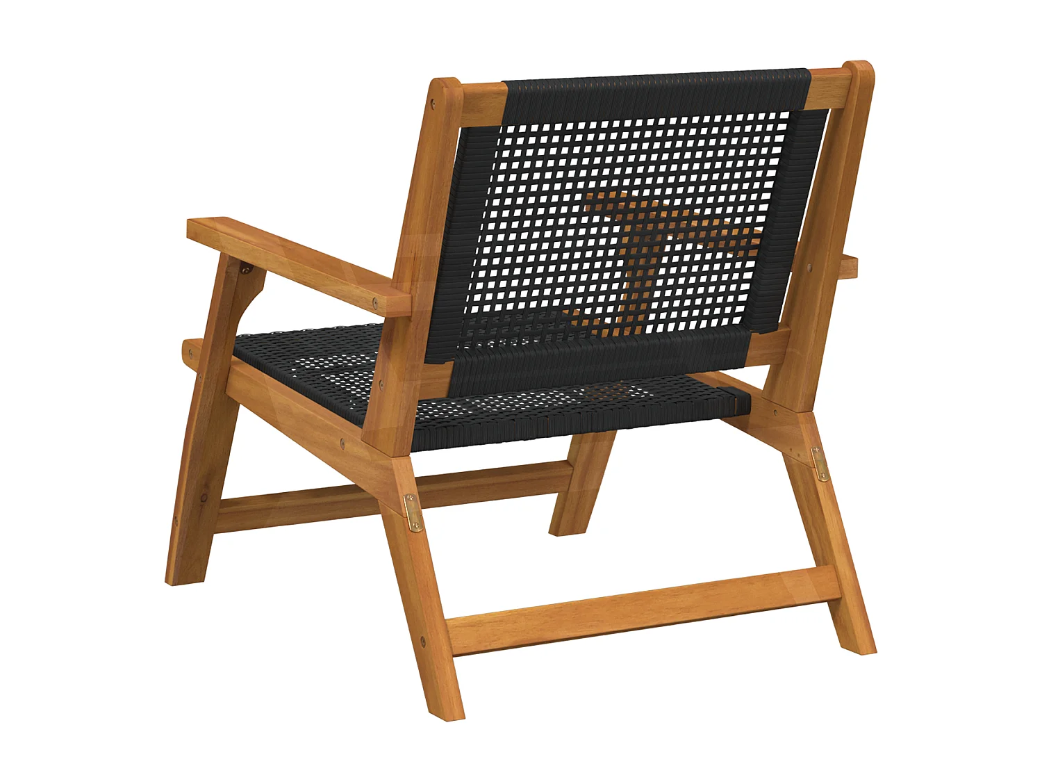 Sillas de jardín 2 piezas negras 76x67x73,5 cm de madera maciza de acacia