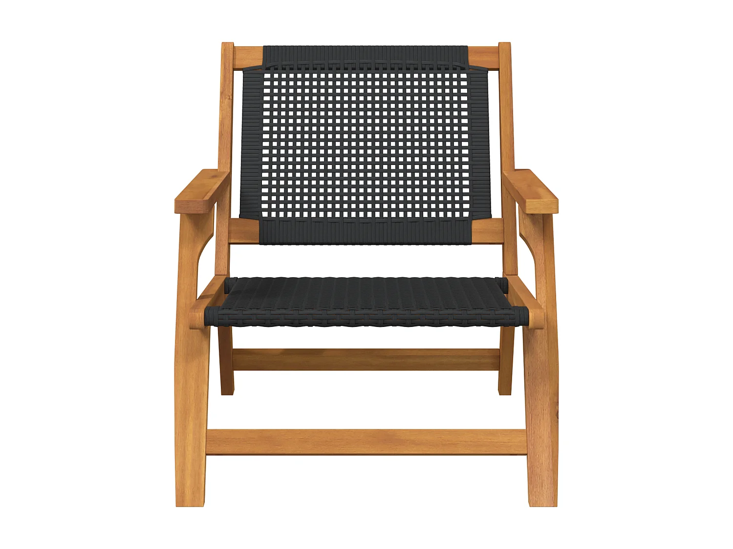 Sillas de jardín 2 piezas negras 76x67x73,5 cm de madera maciza de acacia