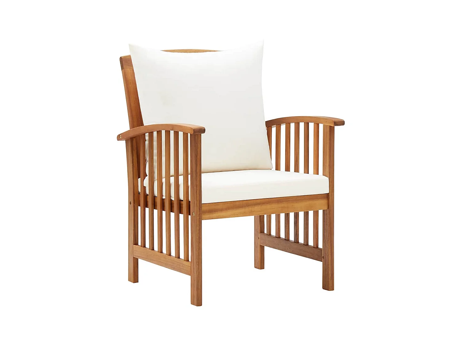 Gartenstühle mit Auflagen 2er Set Massivholz Akazie