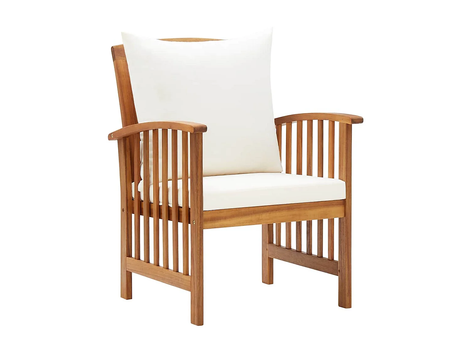 Chaises de jardin avec coussins lot de 2 Bois d'acacia massif