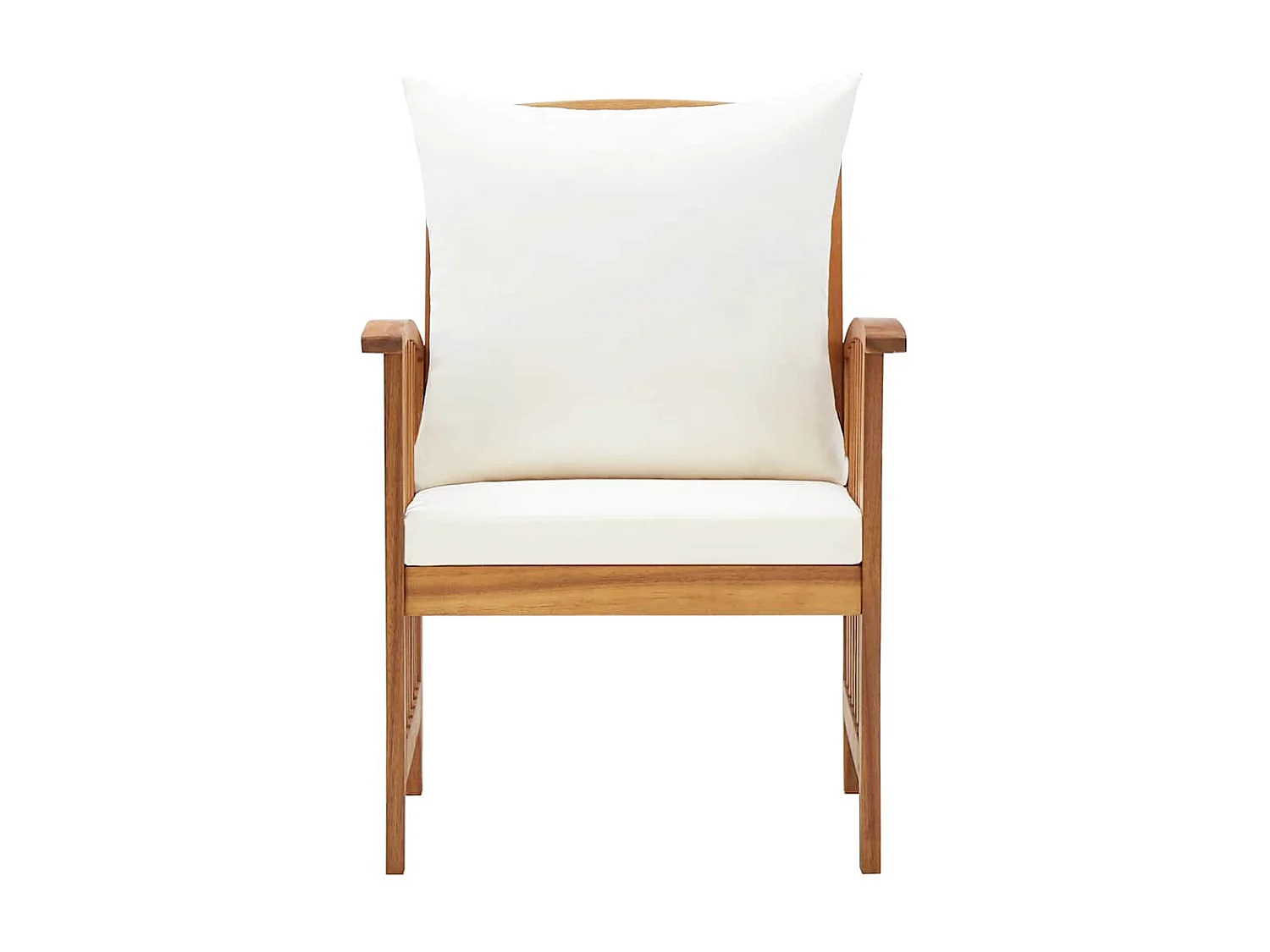 Chaises de jardin avec coussins lot de 2 Bois d'acacia massif