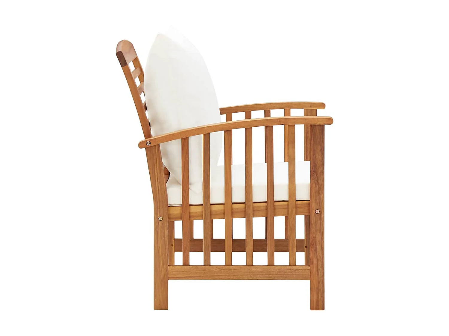 Chaises de jardin avec coussins lot de 2 Bois d'acacia massif