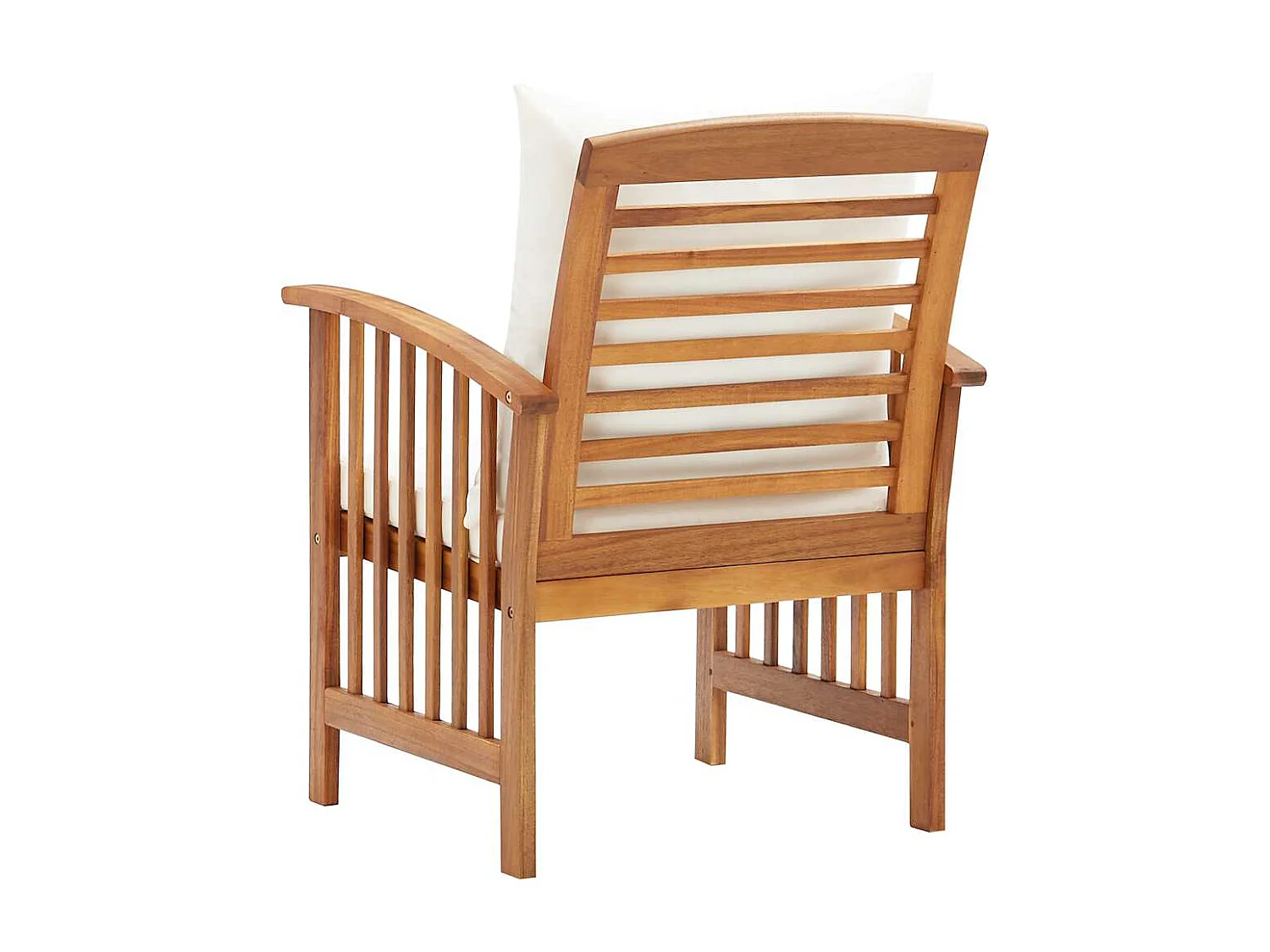 Chaises de jardin avec coussins lot de 2 Bois d'acacia massif