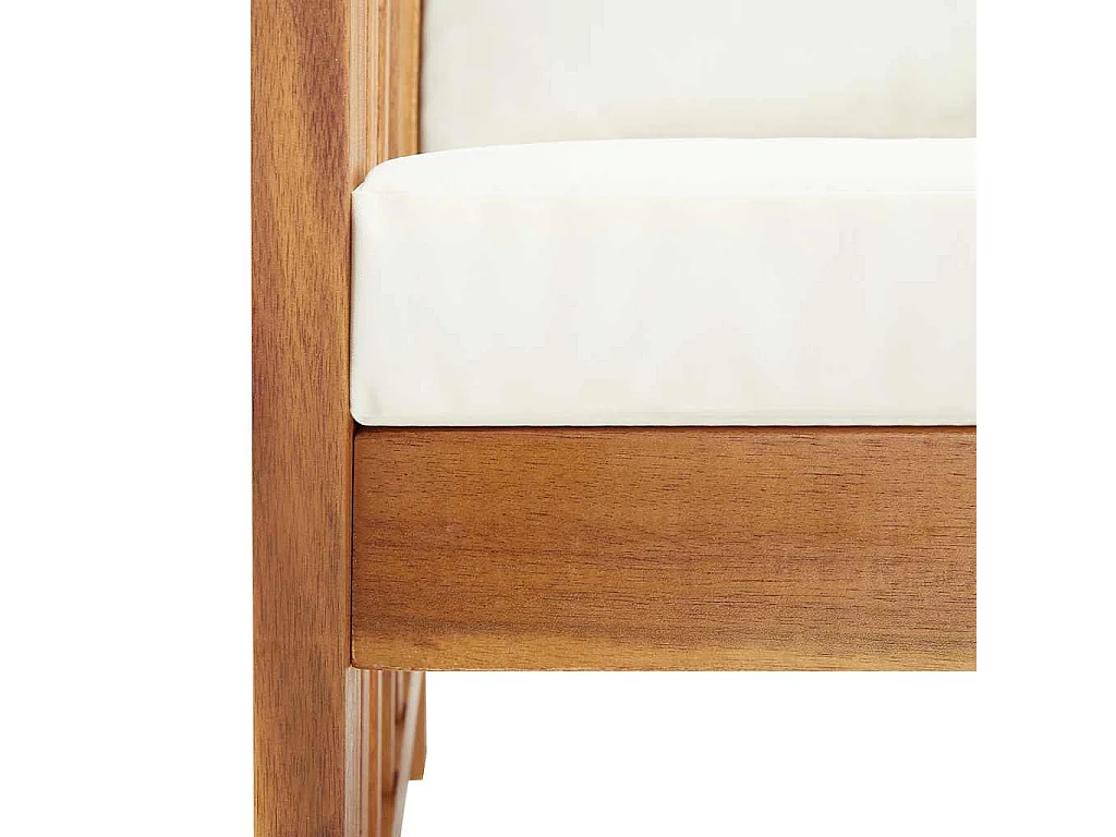 Chaises de jardin avec coussins lot de 2 Bois d'acacia massif