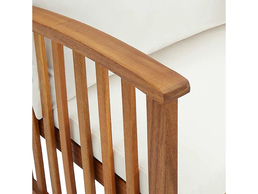 Chaises de jardin avec coussins lot de 2 Bois d'acacia massif