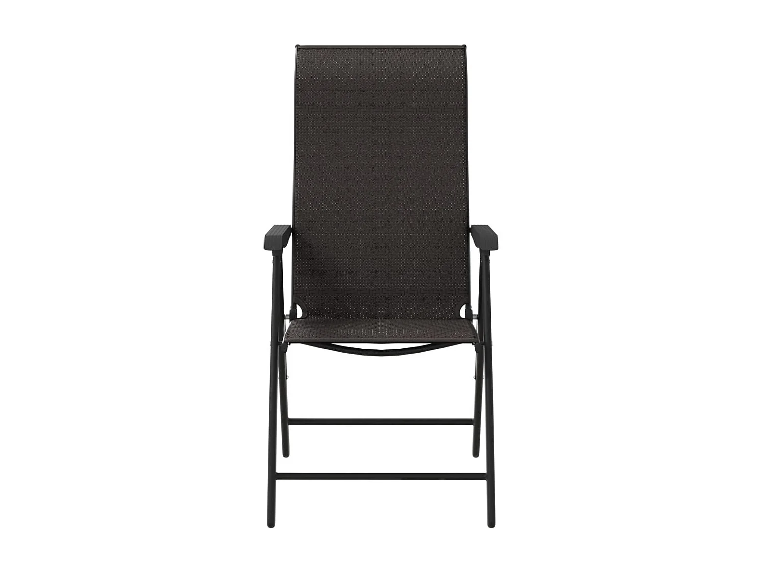 Opvouwbare tuinstoelen set van 4 zwarte koffie rieten hars