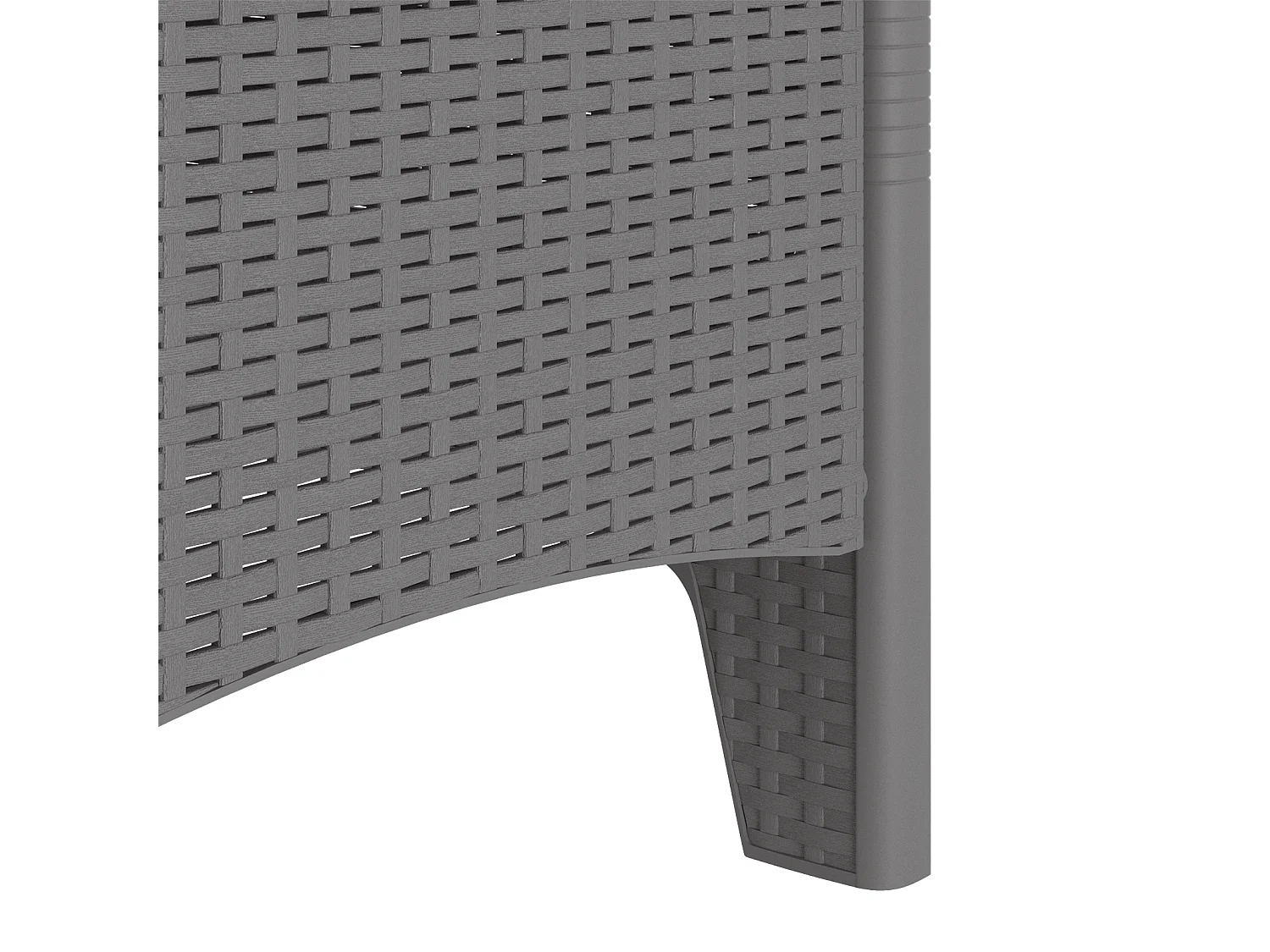 Tuinstoelen met kussens 4 stuks lichtgrijs polyrotan