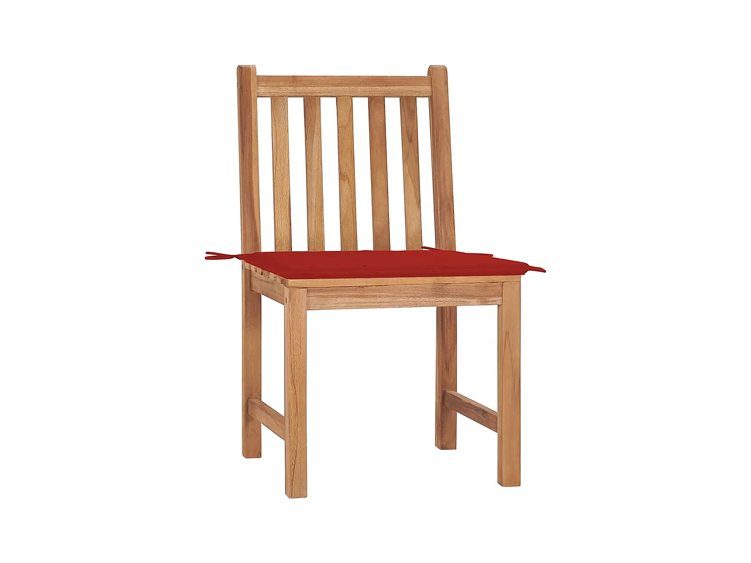 Set di 2 sedie da giardino con cuscini in legno massello di teak