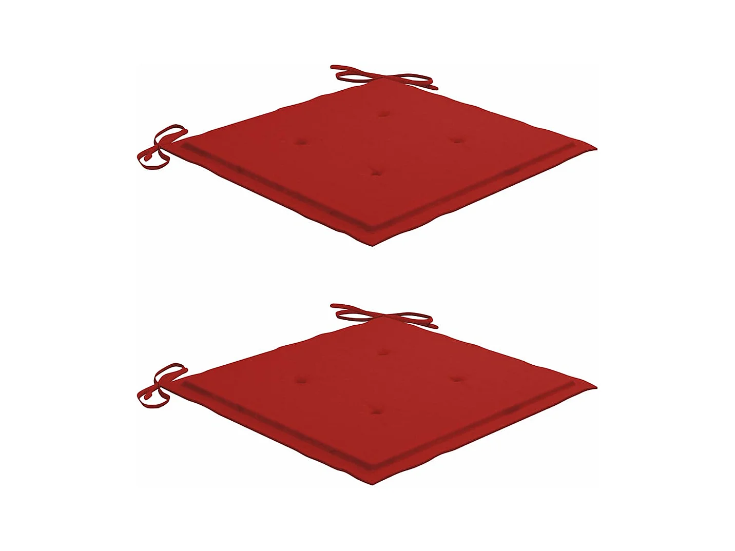 Set di 2 sedie da giardino con cuscini in legno massello di teak