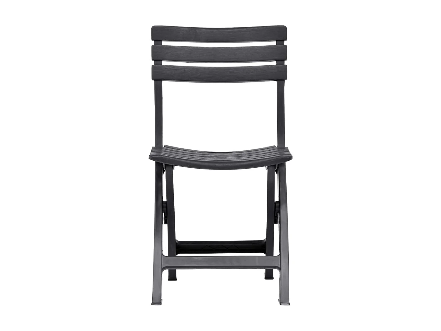Chaises de jardin pliables lot de 2 Plastique Anthracite