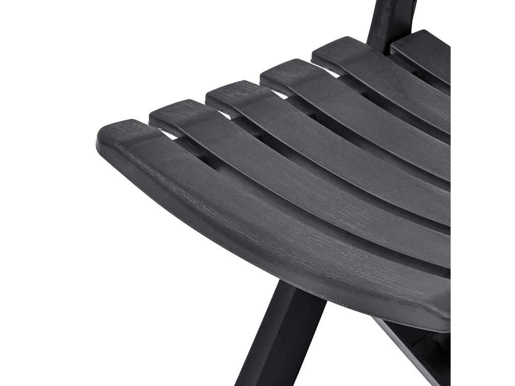 Chaises de jardin pliables lot de 2 Plastique Anthracite