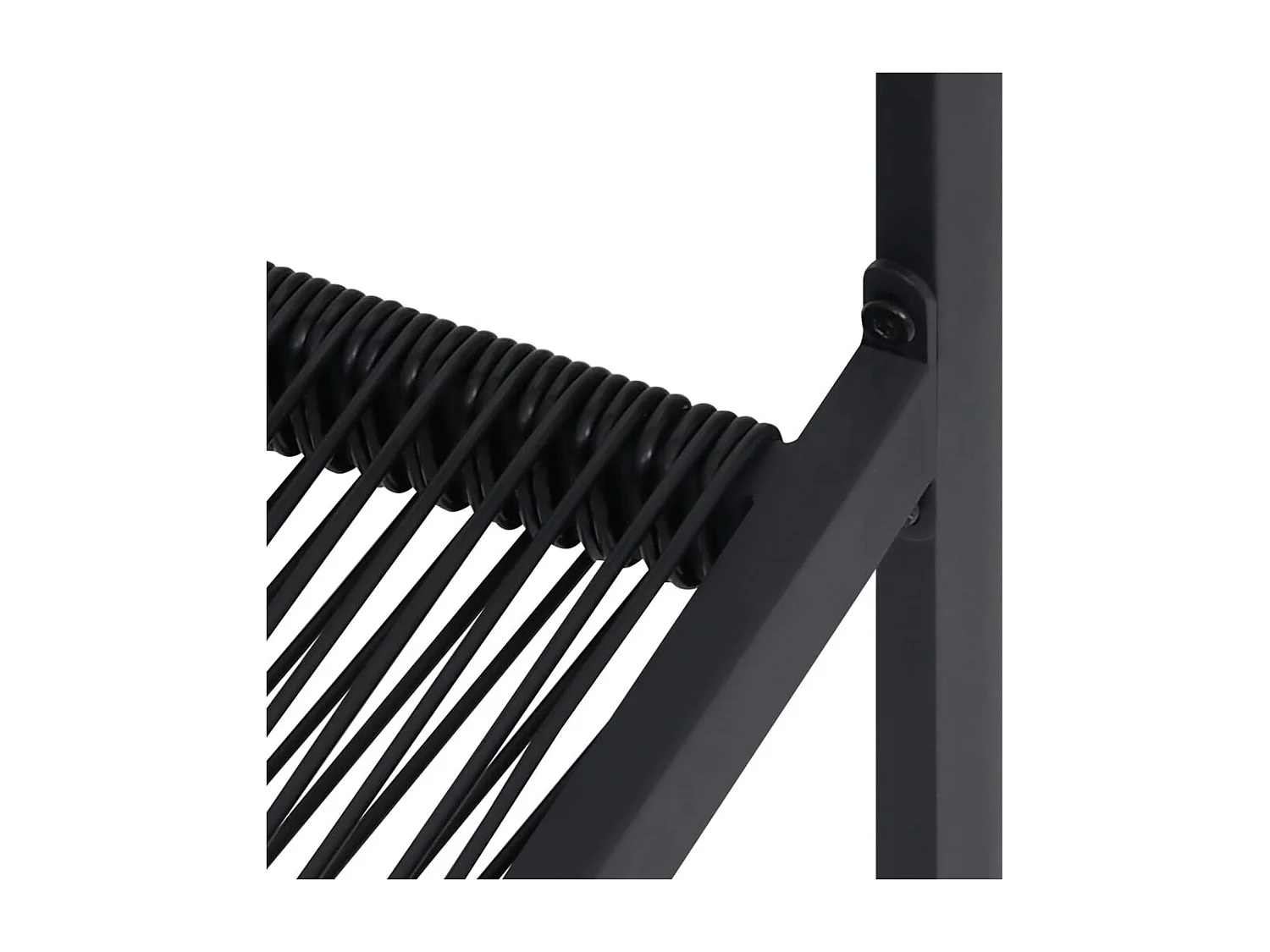 Tuinstoelen set van 2 Zwarte PVC rotan