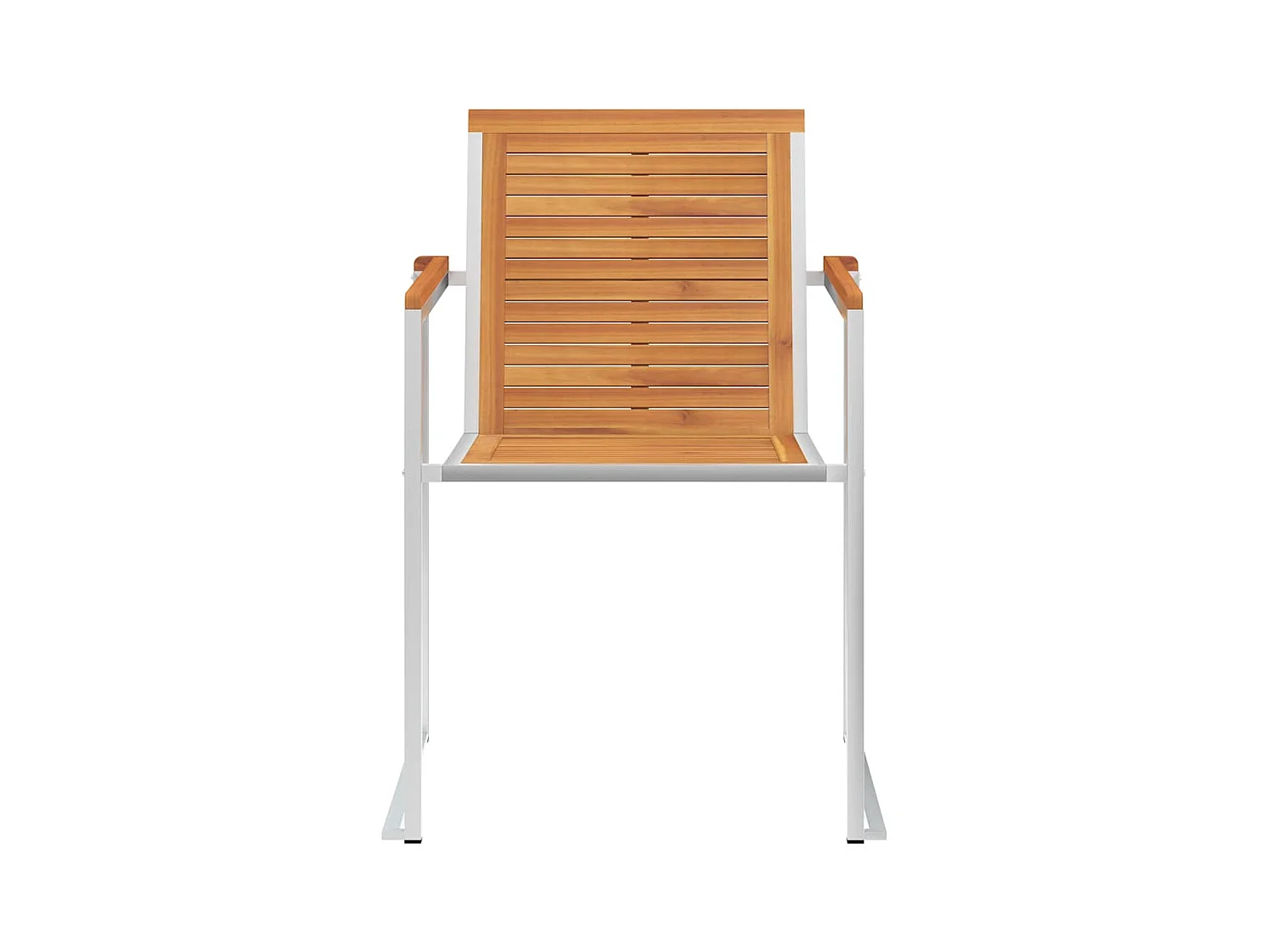 Chaises de jardin avec coussins lot de 2 Acacia solide et acier