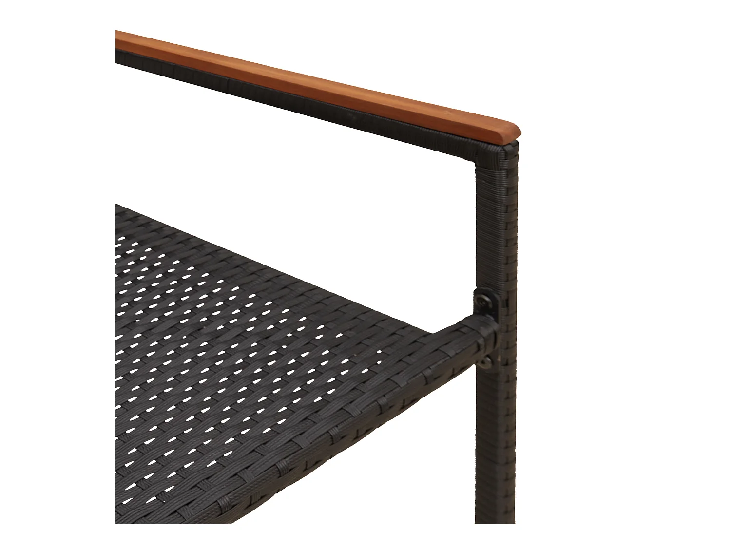 Stapelbare tuinstoelen - Set van 2 in zwart polyrotan