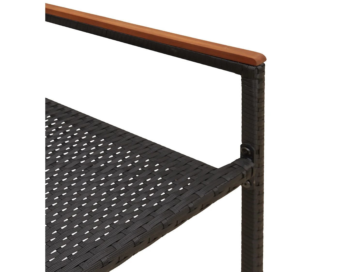 Chaises de jardin empilables - Lot de 2 en poly rotin noir