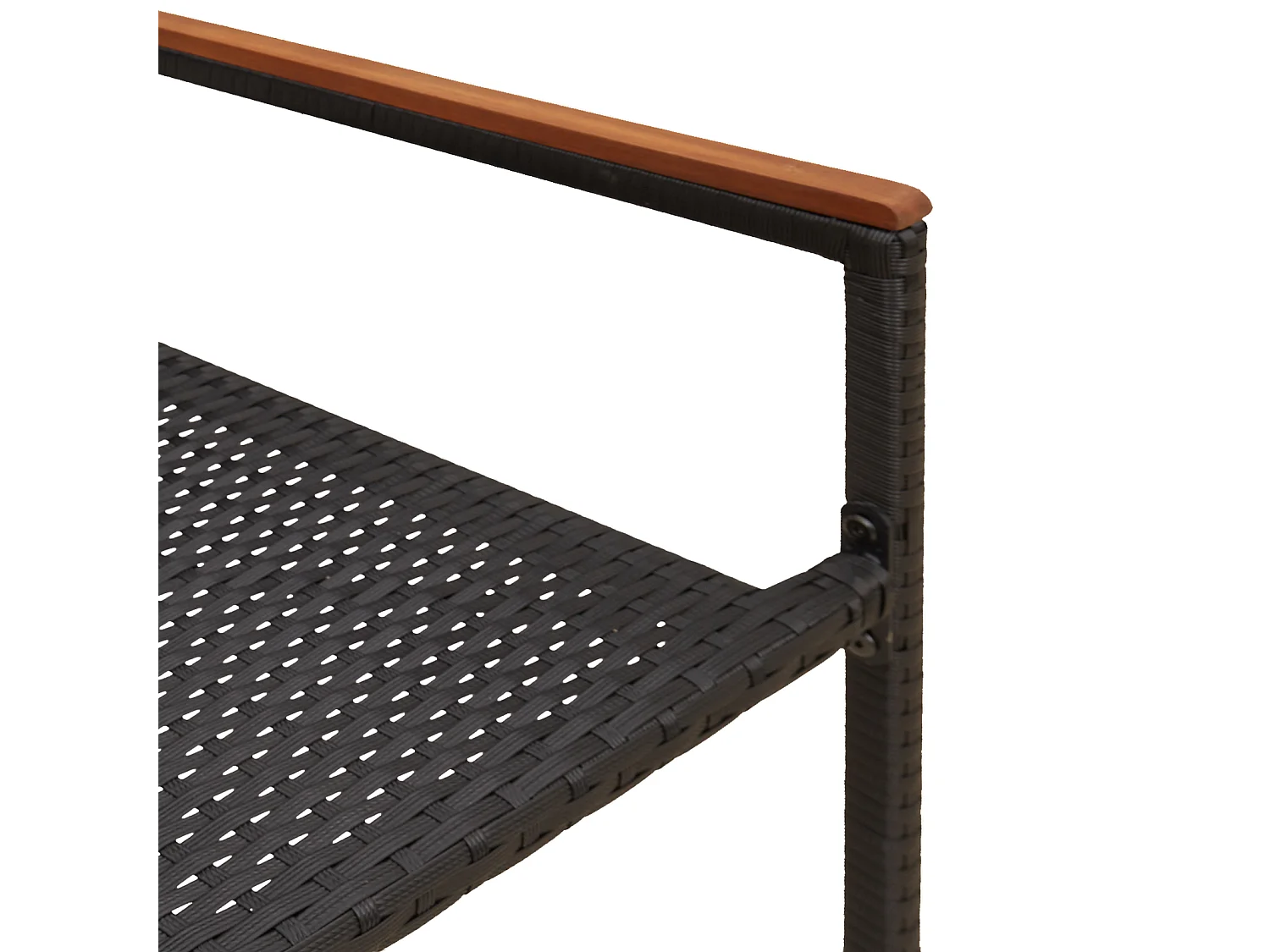 Sillas de jardín apilables - Juego de 2 en ratán sintético negro