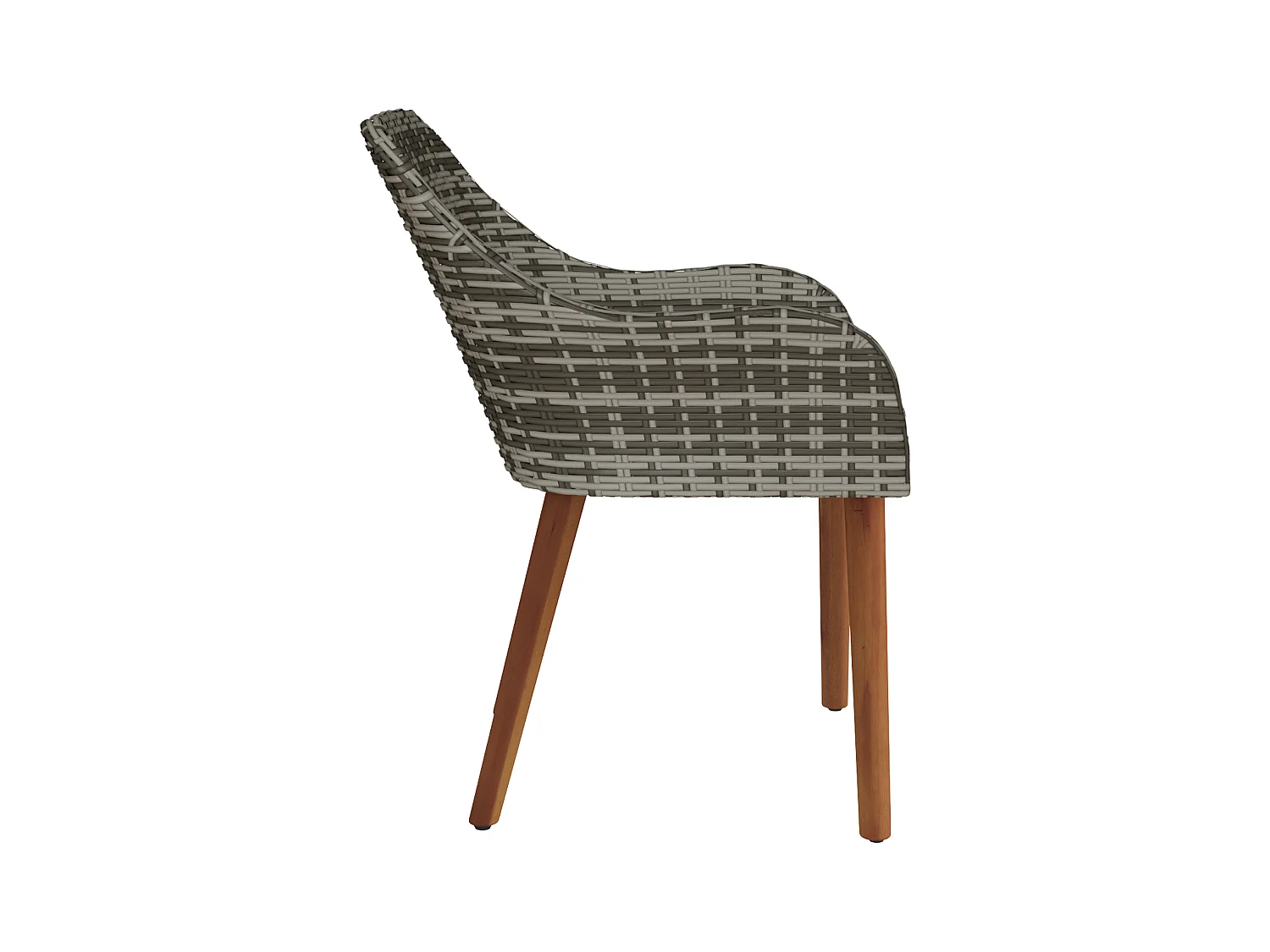 Chaises de jardin avec coussins 2 pcs Gris Poly Rattan