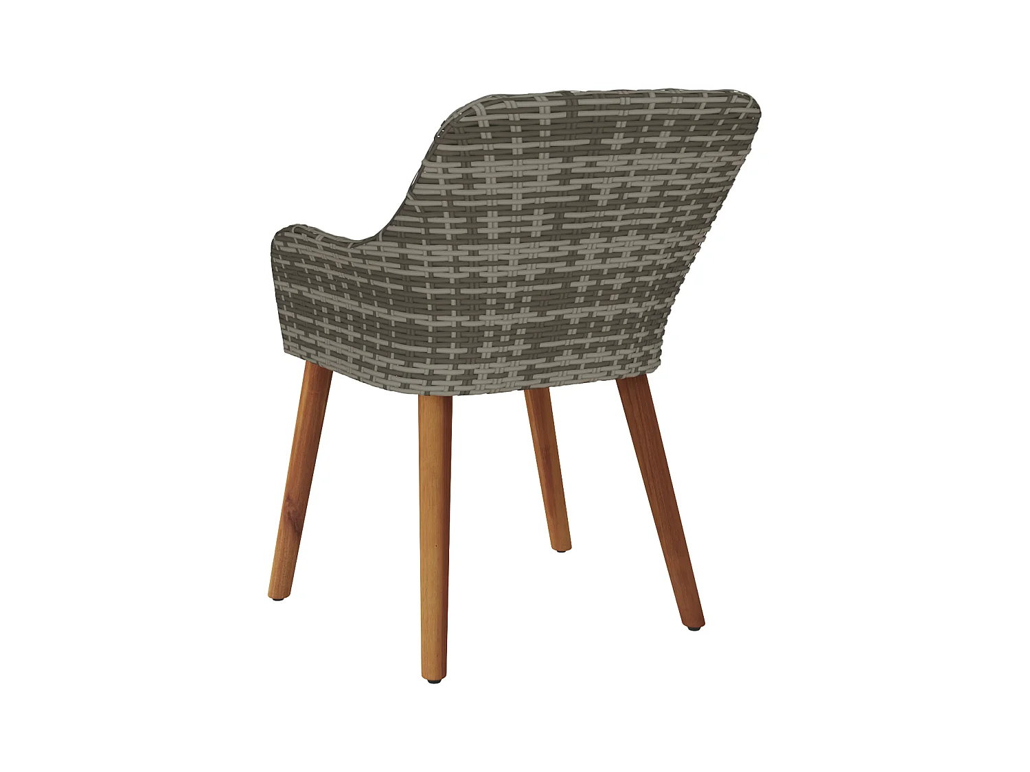 Chaises de jardin avec coussins 2 pcs Gris Poly Rattan