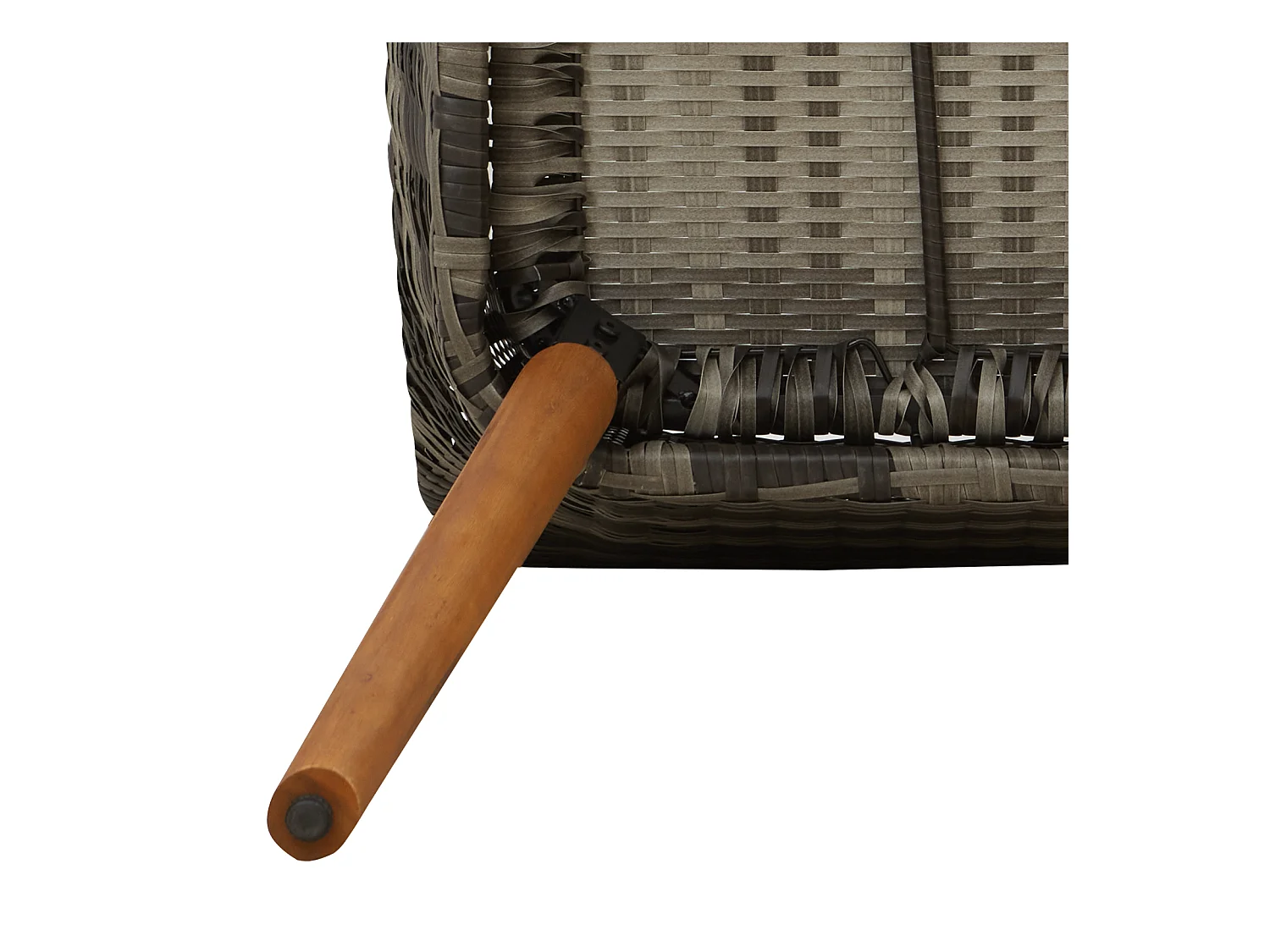 Chaises de jardin avec coussins 2 pcs Gris Poly Rattan