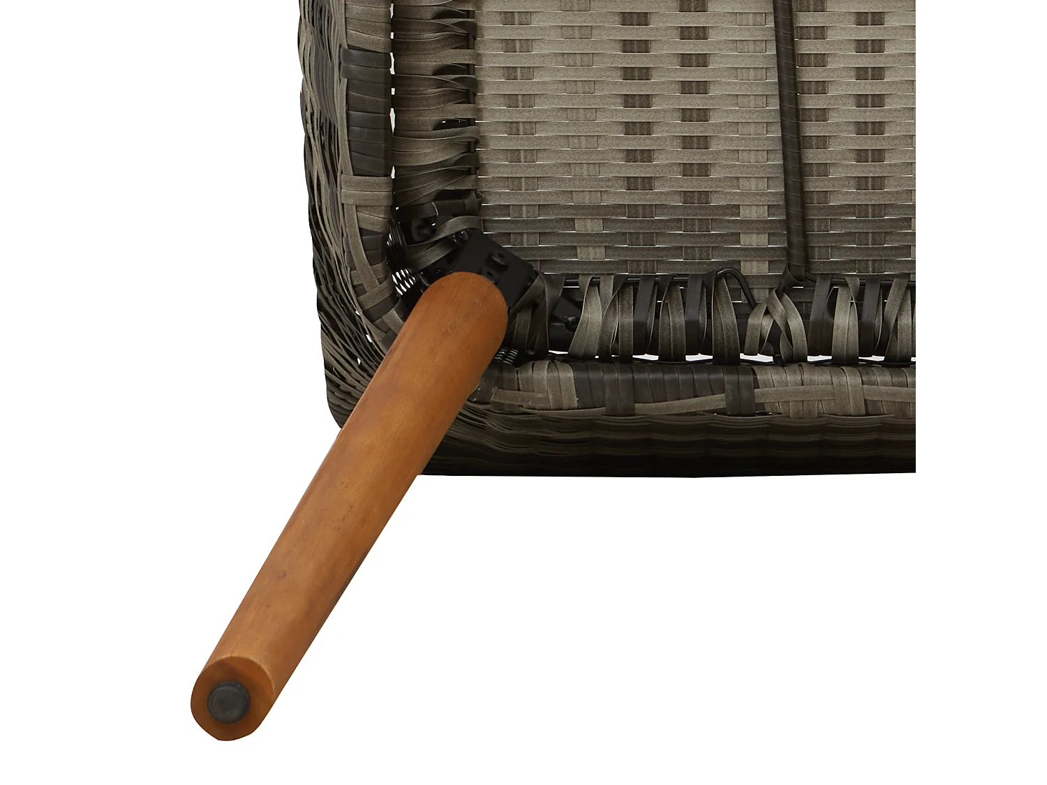 Tuinstoelen met kussens 2 stuks grijs polyrotan