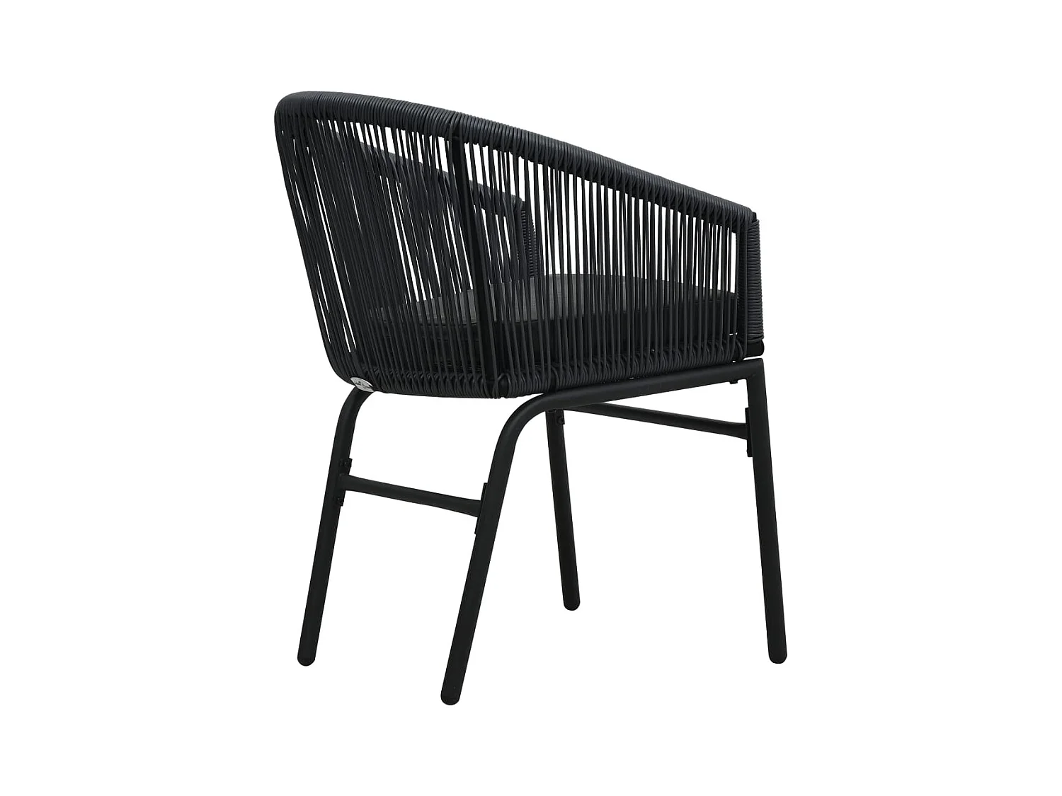 Tuinstoelen set van 2 Zwart PE rotan