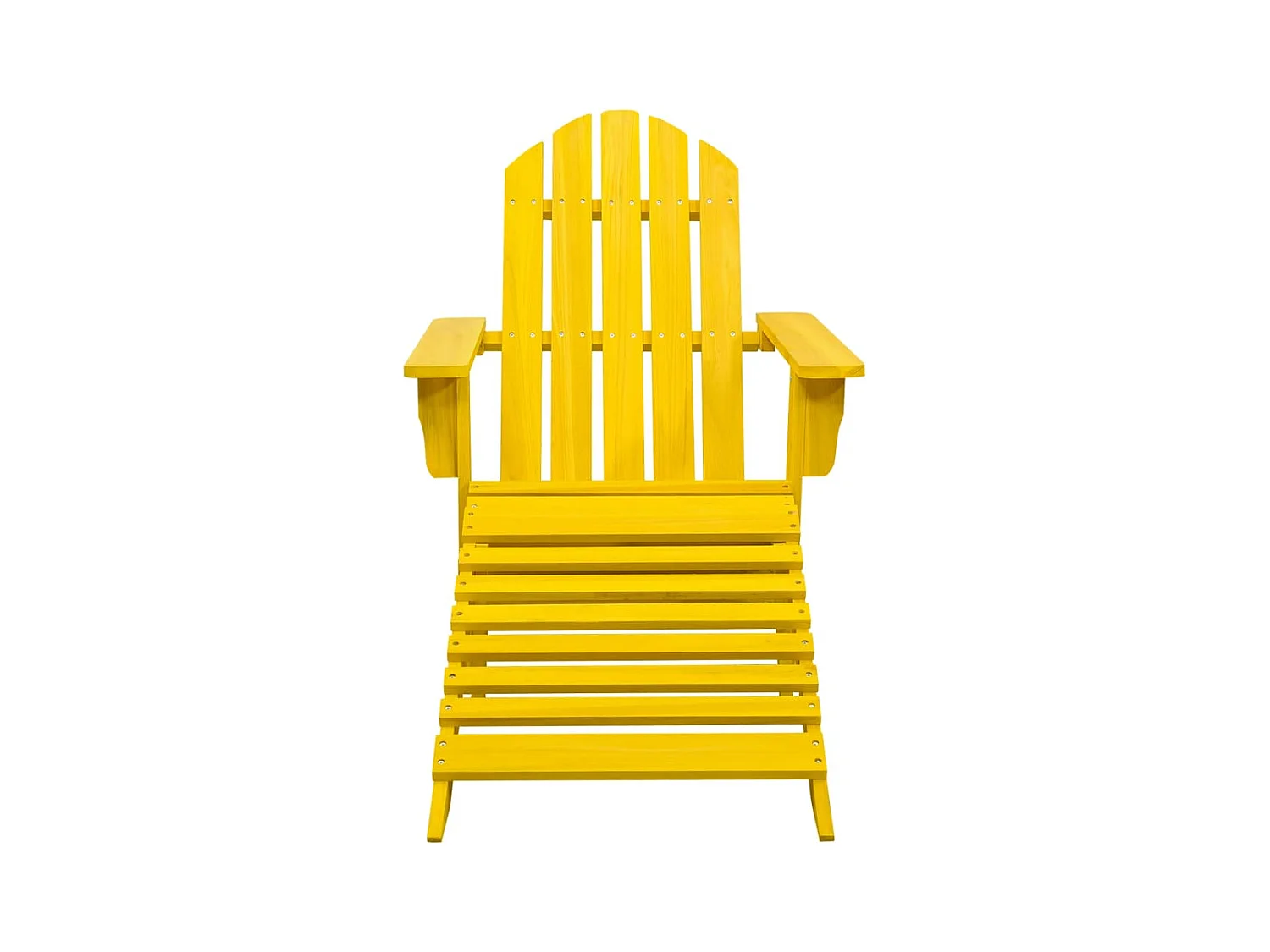 Sedia da giardino Adirondack con pouf in legno di abete giallo