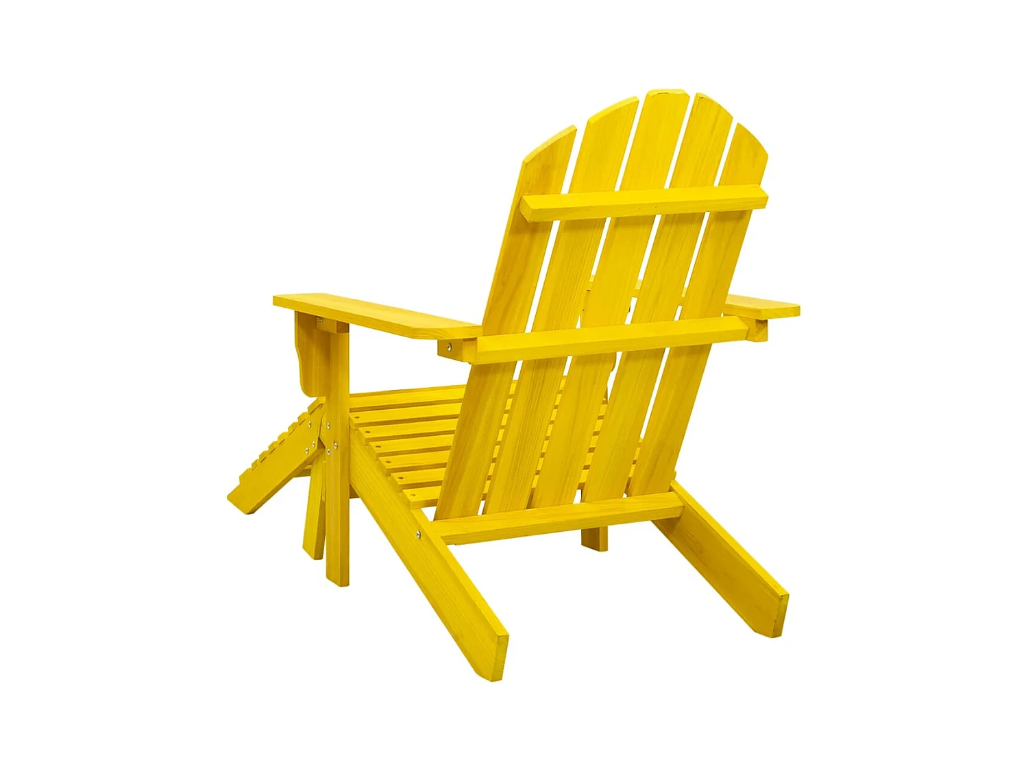 Sedia da giardino Adirondack con pouf in legno di abete giallo